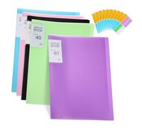 Gogogmee 5 Pièces Portfolio Folder With Plastic Sleeves Portable Document Organizer With Stickers For Artwork And Office Use Binder For Women