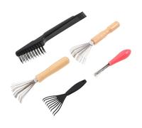 Gogogmee 5 Pièces Set de Brosses Nettoyantes pour Cheveux avec Crochet Ergonomique Outil Pratique pour Nettoyer en Profondeur Différents Types de Brosses à Cheveux Usage Quotidien et Salon