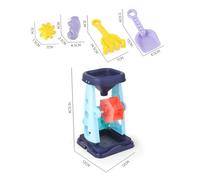 Gogogmee 5 pièces Set de Jouets de Plage Garçon Fille avec Sablier Kit Outils de Sable Créatifs Pelle Solide et Accessoires Plage Colorés Adapté Piscine Bac à Sable et Couleur Aléatoire