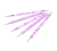 Gogogmee 5 pièces Set de Stylos Nail Art Double Pointe pour Manucure Précise Accessoires Dotting Tool pour Décoration Ongles et Création de Motifs Raffinés