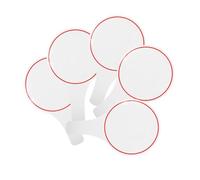 Gogogmee 5 pièces Tableaux Effaçables à Sec Portables Pagaies Blanches à Main Simple Face Tableaux Score Juges Réutilisables Surface Lisse et Prise Main Confortable