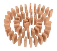 Gogogmee 50 Dominos en Bois Naturel Jeu de Société Familial 50 Pièces Mini Dominos Portables pour Fête et Activité Ludique Tuiles Bois Extérieur et Intérieur
