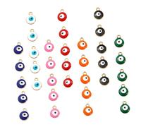 Gogogmee 50 pièces Breloques Perles Alliage avec Œil Protecteur DIY pour Fabrication de Bijoux Bracelet Accessoires Mix Couleurs