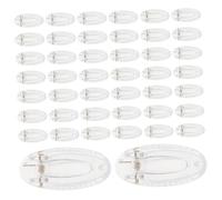 Gogogmee 50 Pièces Transparent Hairpin Blanks For DIY Hair Accessories Plastic Single Prong Clip Bases For Handmade Hair Bow And Art Projects