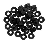 Gogogmee 50 Rondelles Incurvées en Plastique Noir Ø19mm pour Déambulateur, Rondelles de Selle Antidérapantes, Accessoires de Remplacement pour Aide la Mobilité, Lot pour