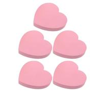 Gogogmee 500 Feuilles de Notes Autocollantes de Cœur Rose, Papier Auto-adhésif, Ensemble Mignon pour Bureau à Domicile et Rappels Essentiels