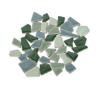 Gogogmee 500 G de Tesselles Mosaïque en Céramique Irrégulières Vertes, Pierres Émaillées pour Loisirs Créatifs, Carrelage Mural et Décoration DIY