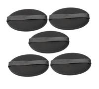 Gogogmee 5pièces Houppette Pour Maquillage Éponge à Fond De Teint Sans Latex Houppette Ronde Pour Finition Lot De Noir