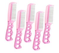 Gogogmee 5pièces Peignes Antistatiques Acier Pour Coiffure Démêlage Pour Cheveux Bouclés Et Perruques Conception Professionnelle