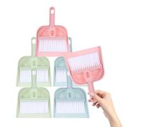 Gogogmee 6 ensembles Mini Broom And Dustpan Set With Pet Waste Shovel Compact Desktop Cleaning Kit For Hair And Dust Wood Tile Cement Laminate Floors