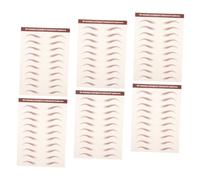 Gogogmee 6 Feuilles Autocollants Sourcils Effet Réaliste Imperméables Transferts Sourcils Temporaires Auto-adhésifs Placement Facile et Gain pour Maquillage Femmes