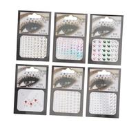 Gogogmee 6 Feuilles Patch de des yeux bijoux de visage de festival décalque de de visage d'oeil décalque de de maquillage de autocollant oeil