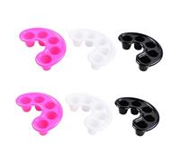 Gogogmee 6 pièces Bols Trempage Ongles Résistants aux Impacts pour Soin Manucure Élimination Faux Ongles et Cuticules Usage Professionnel et Domestique Noir Blanc Rose