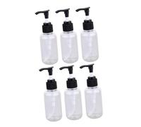 Gogogmee 6 pièces Bouteilles Pompe Lotion Rechargeables Plastique Pet Transparent pour Voyage et Salle de Bain Flacons Pratiques et Réutilisables pour Shampooing Après-shampoing et Crème