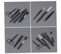 Gogogmee 6 pièces Coffret de Rasoirs et Ciseaux Sourcils Pliables Acier Inoxydable avec Brosse Multifonction Tondeuse et Modeleur pour Maquillage Précis et Portable Adapté Au Voyage Usage