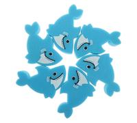 Gogogmee 6 Pièces Éponges de Bain Requin pour Garçon Fille Bain Animal Marin Mignon Éponge Douce Exfoliante pour Garçon Fille Accessoire de Ludique et Ergonomique