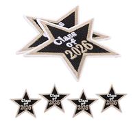 Gogogmee 6 Pièces Graduation Star Iron Patches Embroidered Decorative Patches For Clothes Hats Backpacks Easy Sew Appliques For Jeans And Jackets