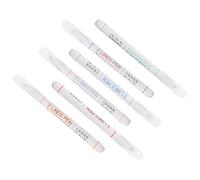 Gogogmee 6 pièces Lot de Stylos Marqueurs Double Ligne Colorés Feutres à Pointe Fine Polyvalents Légers et Portables Surligneurs Vibrants pour Prise de Notes Scolaire et Dessin Créatif