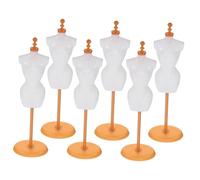 Gogogmee 6 Pièces Mini Doll Dress Stands Plastic Mannequin Model For Scale Doll Clothing Display Lightweight And Sturdy Mini Clothing Hangers For Dollhouse Collectors