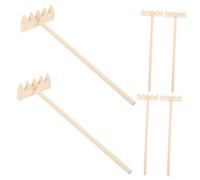 Gogogmee 6 pièces Mini Râteaux de Jardin Portable pour Bac à Sable Outils et Précis pour Création de Jardins Zen et Miniatures
