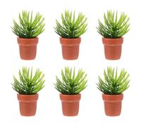 Gogogmee 6 Pièces Miniature Dollhouse Plants Mini Artificial Potted Bonsai for Mini Garden Decoration Office Desk Living