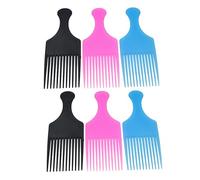 Gogogmee 6 Pièces Peignes Coiffure Multifonctionnels Durables pour Salon de Coiffure Accessoires de Coiffage et Pratique Outils de Barbier et Filles Noir Rose Bleu