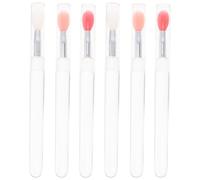 Gogogmee 6 pièces Pinceaux Lèvres Silicone avec Couvercle Lot de Brosse Maquillage Portable pour Application et Précise Rouge à Lèvres Accessoire Cosmétique Compact et Doux