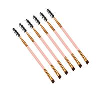 Gogogmee 6 Pièces Pinceaux Sourcils Double Embout Angulaires Rose Brosse Cils Multi Usage Maquillage Yeux Naturel