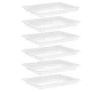 Gogogmee 6 Pièces Plateau Rectangulaire de Soucoupe pour Pots de Plantes Lot de Récupérateur Eau Durable Accessoire de Jardinage Pratique pour Fleurs et Bonsai