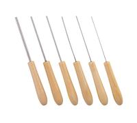 Gogogmee 6 Pièces Pottery Needle Tool Set With Wooden Handle Stainless Steel Clay Sculpting Needles For Ceramic Modeling Precise Carving And Deep Drilling For Beginners And DIY Crafts