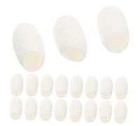 Gogogmee 60 pièces Boules de Soins Visage Soie Naturelle Exfoliantes et Nettoyantes Boules de Cocons Soie pour Nettoyage Profondeur et Faciles à Emporter et Partage Familial