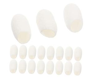 Gogogmee 60 pièces Boules de Soins Visage Soie Naturelle Exfoliantes et Nettoyantes Boules de Cocons Soie pour Nettoyage Profondeur et Faciles à Emporter et Partage Familial