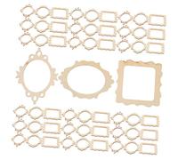 Gogogmee 60 Pièces Lot de Découpes à Décorer Supports Photo Cadres pour Loisirs Créatifs DIY Surfaces Lisses sans Graffiti et Coloriage