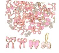 Gogogmee 60 Pièces Pendentifs Nœud Alliage Robuste Charms Variés pour Fabrication de Bijoux Accessoires Créatifs pour Boucles Oreilles et Bracelets Kit Complet pour