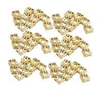 Gogogmee 60 Pièces Perles Carrées Pailletées Dorées pour Création de Bijoux DIY Perles Cubiques Éclatantes pour Bracelets Boucles Oreilles et Accessoires Charms Décoratifs Résistants et