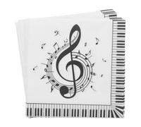 Gogogmee 60 pièces Serviettes Papier Décoratives Musique Serviettes Table Note Musicale Absorbantes pour Fête Anniversaire Karaoké Décoration Table Thème Musical Jetable Pratique