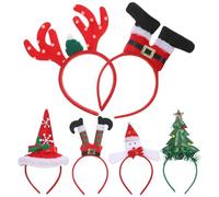 Gogogmee 6pièces Bandeaux de Noël Sapin et Renne Accessoires de Fête pour Cheveux Décoration de Fin Année pour Femmes