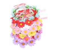 Gogogmee 6Pièces Couronne de Fleurs Marguerite Bandeau Décoratif Élégant Accessoire de Mariage et Fête pour Cosplay et Photos