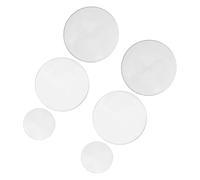 Gogogmee 6pièces Lentilles Verre Double Convexe Diamètre Focale pour Expériences Optiques et Laboratoire