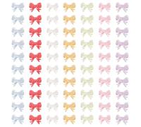 Gogogmee 70Pièces Ornements à Nœud Accessoires Artisanaux pour Coque de Téléphone et Décoration de DIY Colorés pour Bricolage et Art Ongle