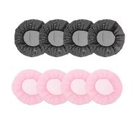 Gogogmee 8 pièces Bonnet Sommeil Maille Respirant pour Femmes Bonnets Cheveux pour Nuit Lavables et Réutilisables Protection Capillaire Légère et Élasticité Confortable Noir et Rose