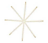 Gogogmee 8 pièces Chaînes Rallonges pour Bracelets et Colliers DIY Set de Extension Facile à Fixer Finition Polie Résistante Décoloration Totale