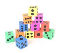Gogogmee 8 Pièces Dés Mousse Colorés Éducatifs Grands Dés de Jeu EVA pour Garçon Fille Apprentissage des Mathématiques Ludique et Sécurisé pour Intérieur et Extérieur