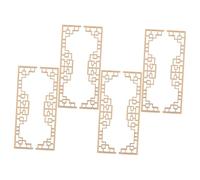 Gogogmee 8 Pièces Modèle De Construction Suspendu Modèle D'écran Décoratif Mini Wood Onlays Accessoires De Maison De Poupée Wood Bois Beige