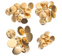 Gogogmee 80 pièces Boutons Ronds Cuivre Doré Vintage Accessoires Couture pour Uniformes Remplacement Boutons Manteaux et Vestes Set DIY et Élégant