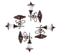 Gogogmee 87 en Métal Finition Cuivre Antique Lumière Chaude Jaune Micro Lampes pour Décorations de Maquettes Appliques Murales Miniatures pour Scènes et Maisons de Poupées