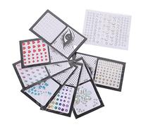 Gogogmee 8feuilles Autocollants De Bijoux De Visage Strass Stickers Rhinestones Pour Maquillage De Fête Et Festival Décorations Pour Yeux Corps Et Mixte De Couleurs Et Formes