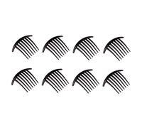 Gogogmee 8pièces Peigne Clip Cheveux Noir Plastique Dents Flexible Confortable Pour Coiffures Quotidiennes Et Événements Style Diy