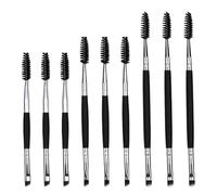 Gogogmee 9 Pièces Brosse Sourcils Double Embout Professionnelle Pinceau Biseauté et Spoolie pour Maquillage Définition Précise Remplissage et Mise Forme des Sourcils