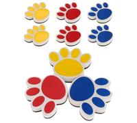 Gogogmee 9 Pièces Lot de Mini Gommes Magnétiques Forme Patte pour Tableau Effaçable à Sec Feutre Doux Compactes et Portables pour Enseignants et Étudiants Classe Bureau et Maison
